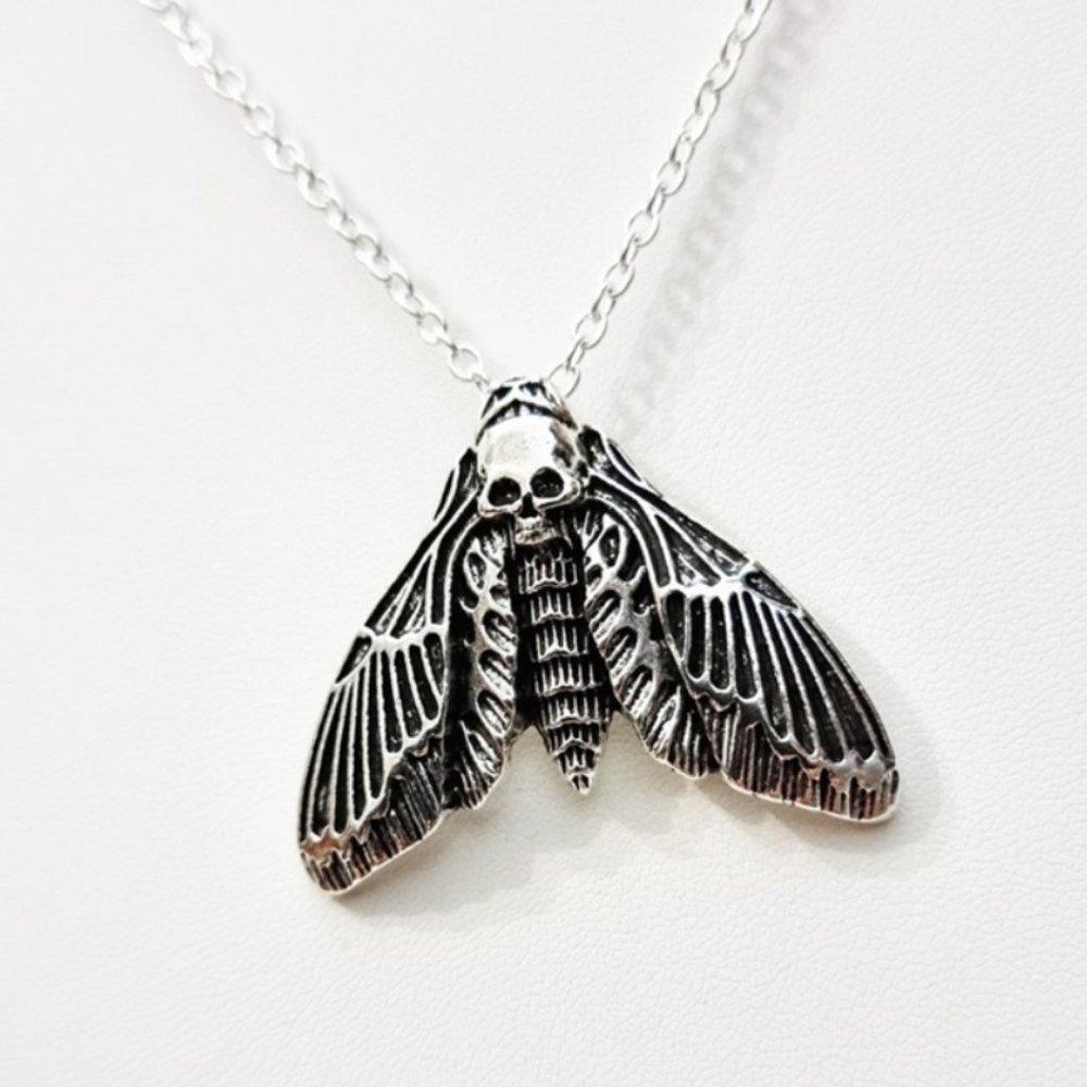 Gothic Death Head Hawkmoth Necklace